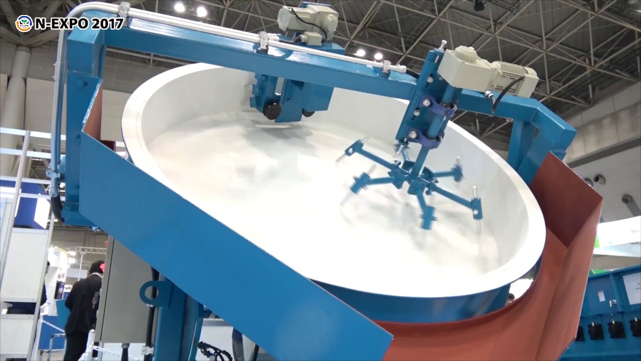 [2017 NEW環境展] 自動クリーニング機構搭載「パン型造粒機」 – 太洋マシナリー株式会社