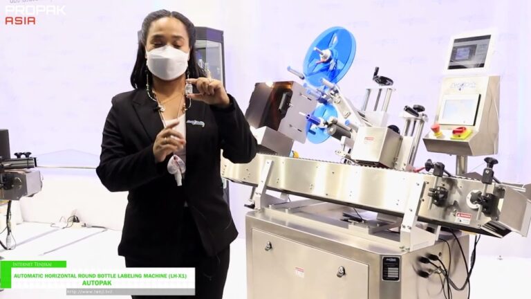 [ProPak Asia 2022] Automatic Horizontal Round Bottle Labeling Machine (LH-X1) - Autopak