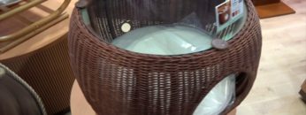 [Interpets 2019] ネコちゃんが入る丸テーブル「ラタンカフェテーブルベッド」 – neco sekai